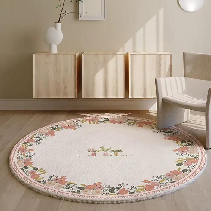 Tapis rond Lea pour chambre à coucher, salon
