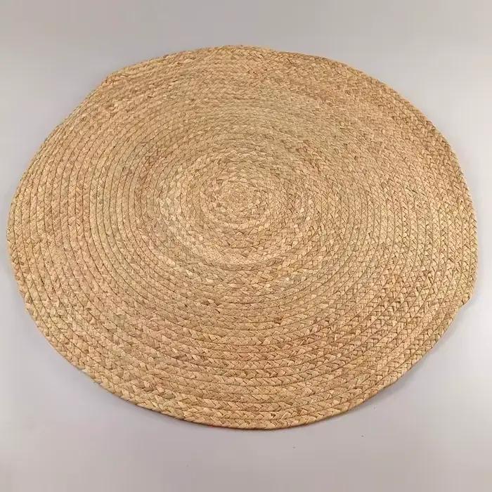 Petit tapis tissé à la main en jonc naturel