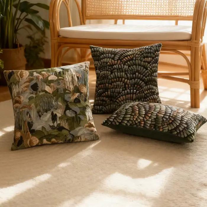 Housse de coussin de luxe en Imitation laine