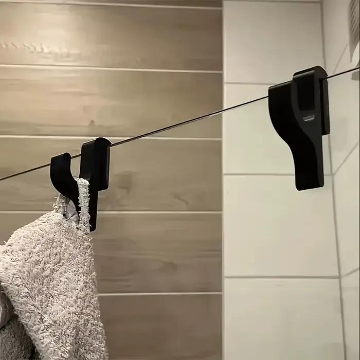 Crochet porte-serviettes 3D pour portes de douche en verre de 8 mm