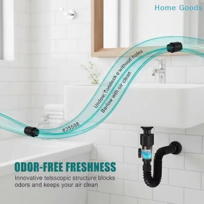 Tuyau de vidange mural universel en acier inoxydable pour lavabo, accessoires de cuisine et salle de bain, anti-odeur