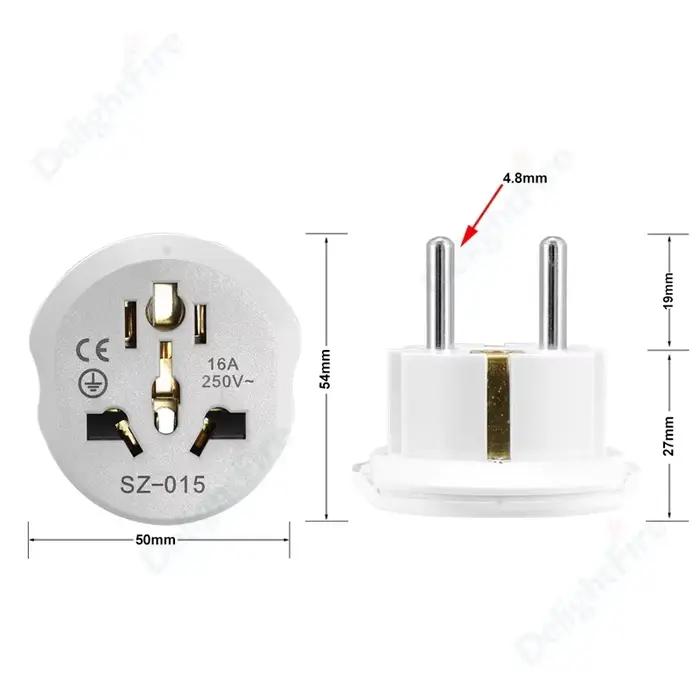 Adaptateur de prise ue AU UK US vers EU, convertisseur d'adaptateur de prise européenne, adaptateur de voyage australien USA CN vers prise électrique ue