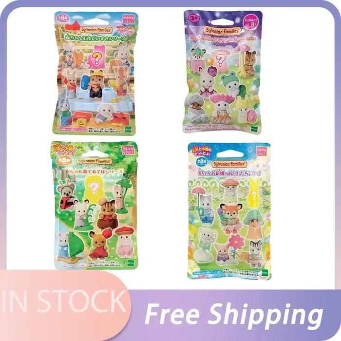En stock : Jouet de cuisine Casa Sylvanian Families pour fille, mini-salle de fête féerique, jouets pour enfants, mini-aliments pour filles, sac surprise