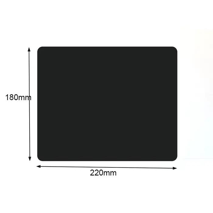 Tapis de souris noir simple pour jeux Esports, universel, en caoutchouc antidérapant, pour ordinateur de bureau et portable, 180x220x1.5mm