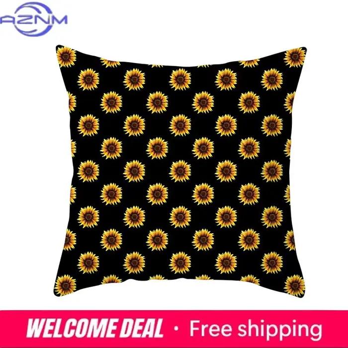 Housse de coussin tournesol pour l'été