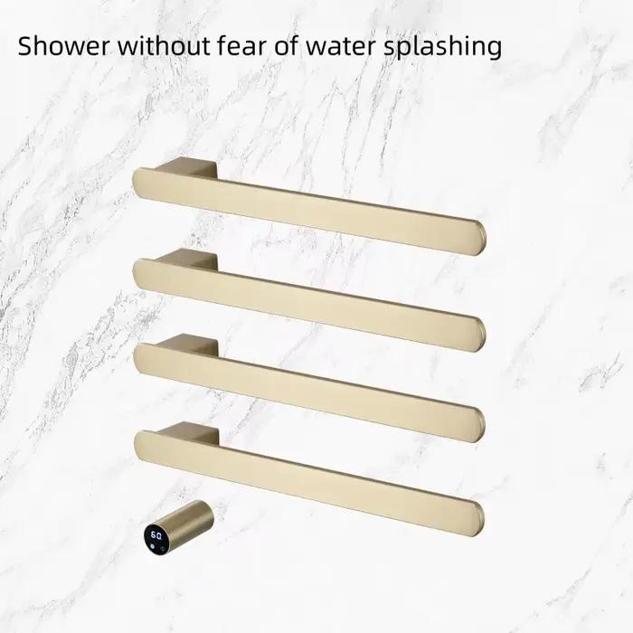 2024 nouveauté porte-serviettes chauffant électrique salle de bain contrôle intelligent sèche-serviettes SS304 fil caché 110V220V chauffe-serviettes