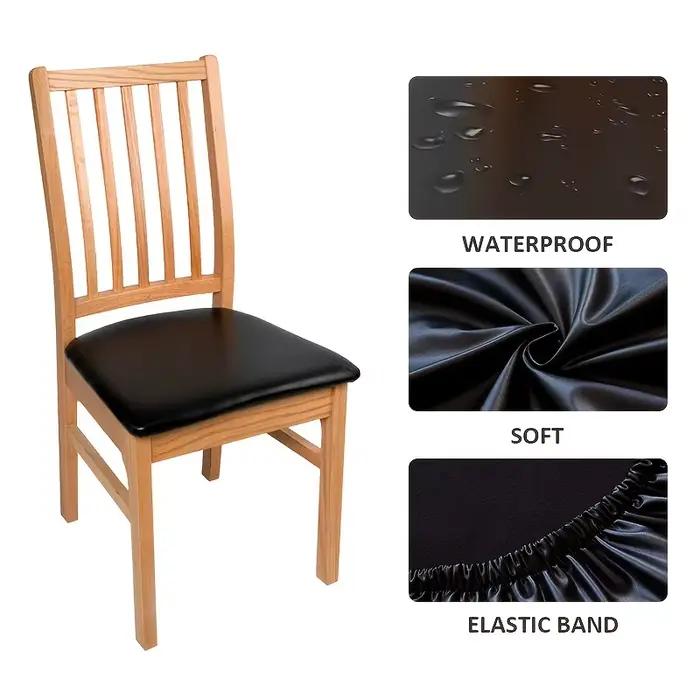 Housse de coussin de chaise imperméable en PU