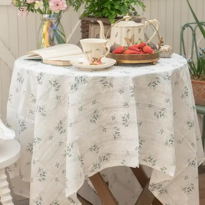 Nappe florale en coton petite marguerite de Style coréen