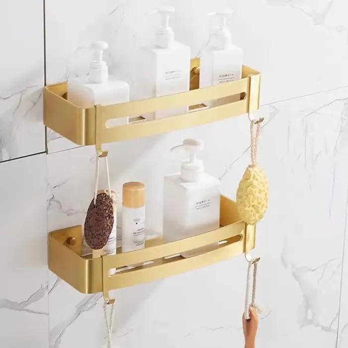 Étagère d'angle murale pour salle de bain