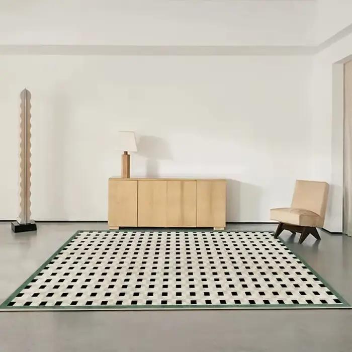 Tapis à carreaux rétro français
