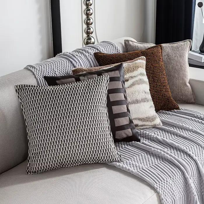 Housses de coussin décoratives de luxe pour salon