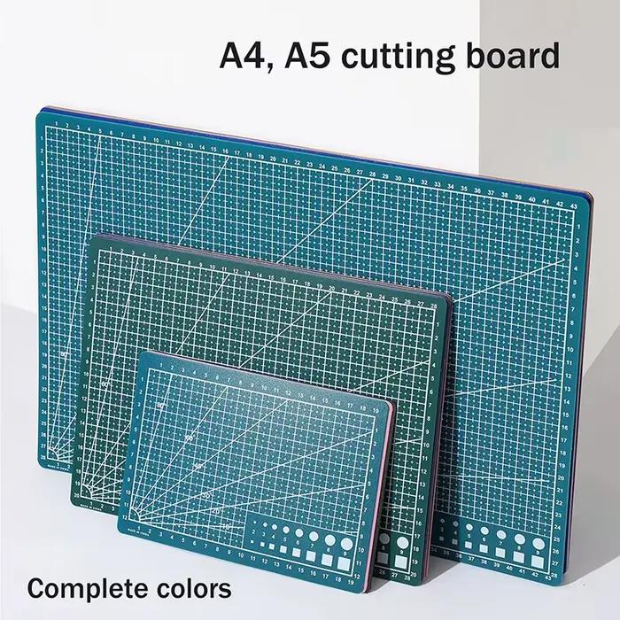 Tapis de découpe A4 A5, tapis de couture, tampon artisanal simple face, planche à découper pour la couture et la fabrication de tissu, outil d'art de bricolage, couleur unie multicolore