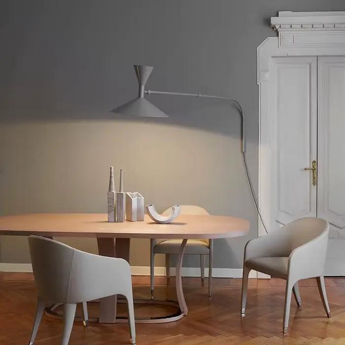 Applique Murale Industrielle Rotative à Bras Long, Design de Styliste, pour Salon, Chambre à Coucher, Salle d'Étude, Trompent de cimetière