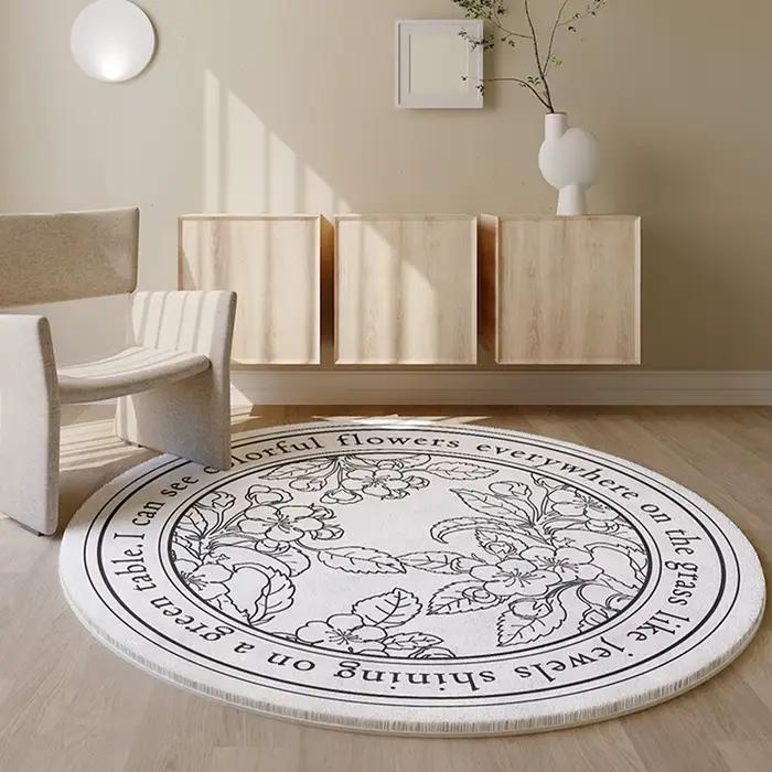 Tapis rond Lea pour chambre à coucher, salon