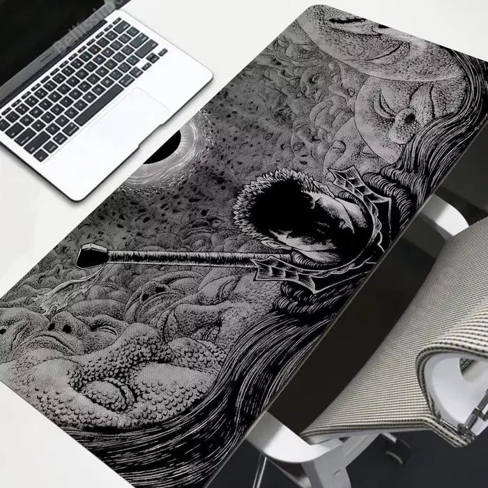 Accessoires de jeu Varmilo clavier ordinateur tapis de souris CS GO LOL tapis de souris Berserk Guts Anime Dywan Gamer 900X400mm XXL tapis de bureau
