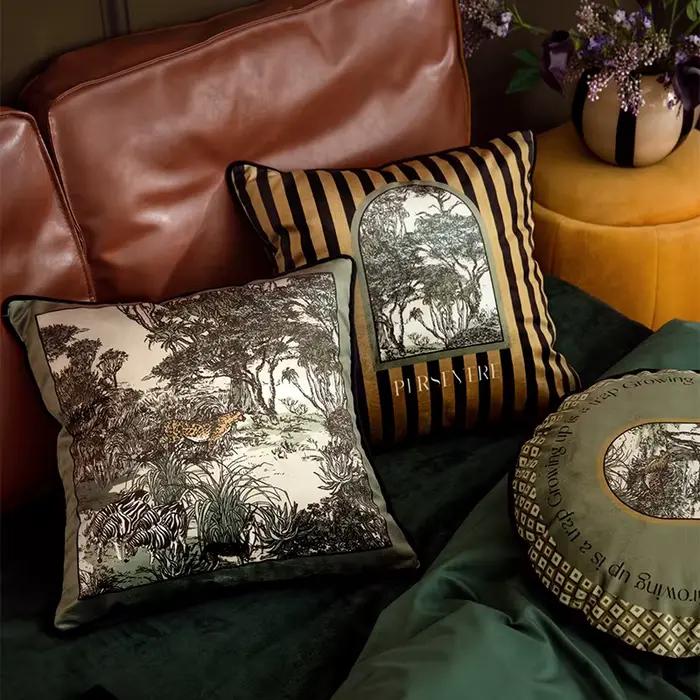 Housse de coussin Green Jungle Wild Life
