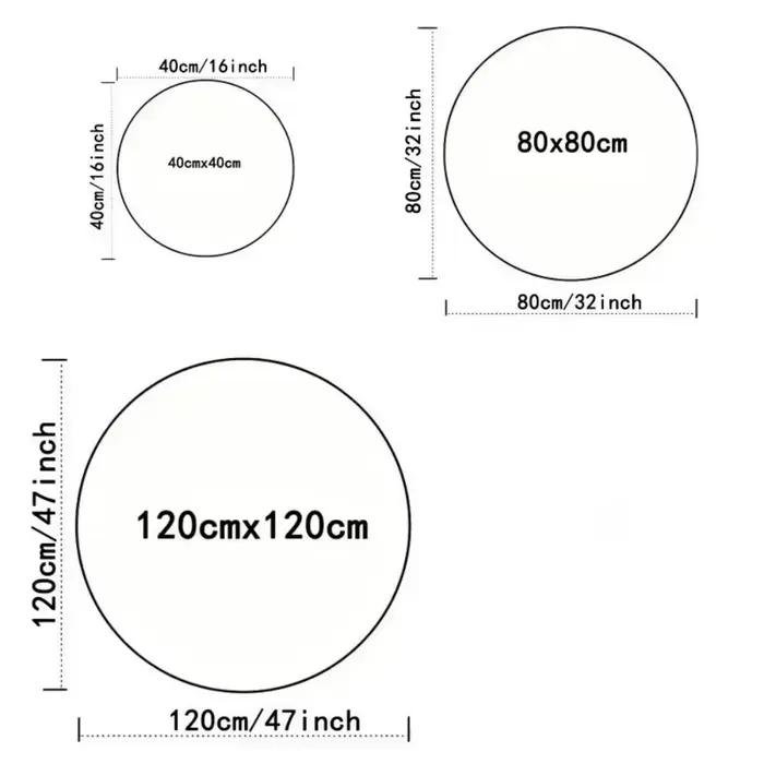 Tapis rond à imprimé léopard marron