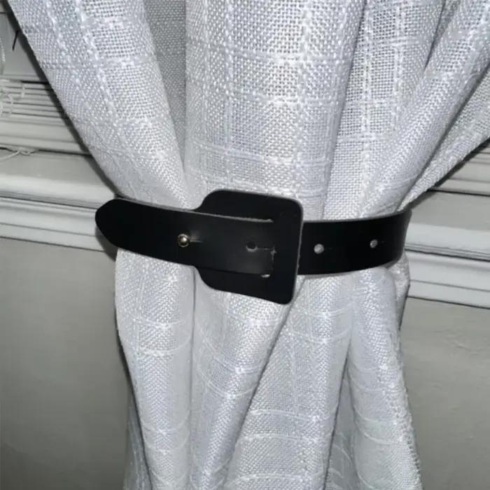 Rideau à cravate arrière boucle pu-leathers