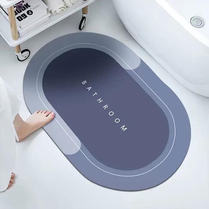 Tapis de bain absorbant antidérapant en diatomite pour salle de bain