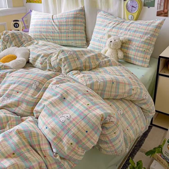 Parure de lit Ours Rose Adorable – Douce pour Enfants et Adultes – Housse de Couette, Drap Plat, Taie d'Oreiller – Tailles Simple, Double, Queen – Linge de Lit Complet pour la Maison