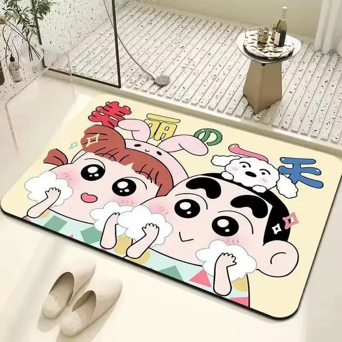 Tapis de salle de bain doux et confortable à séchage rapide