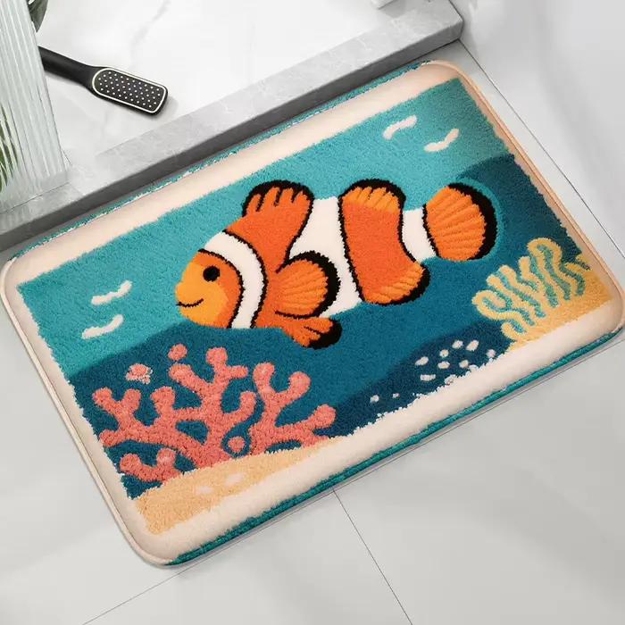 Tapis de sol de salle de bain Roll Wolf Shell