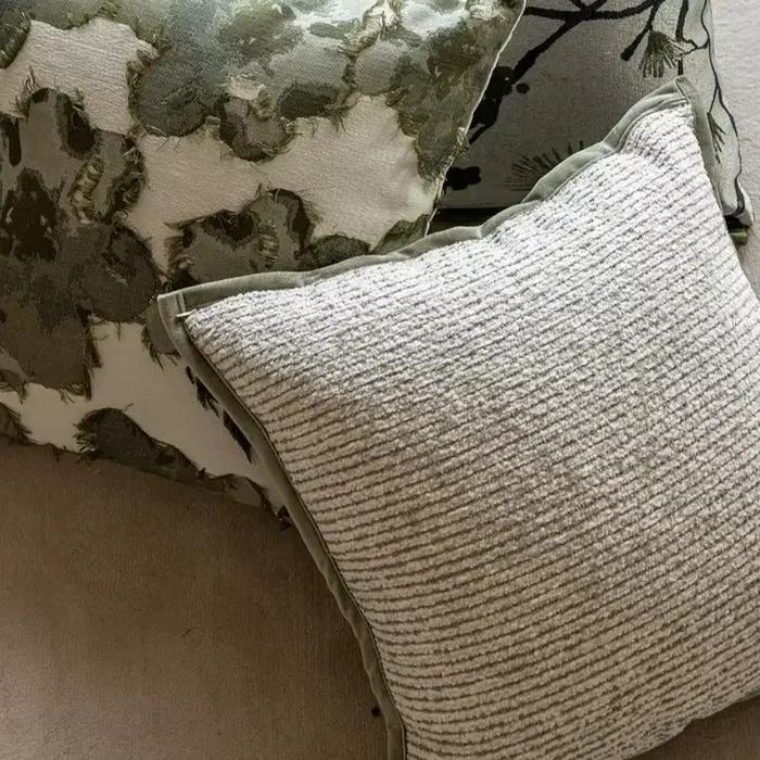 Juste de coussin vert rétro moderne 45x45cm