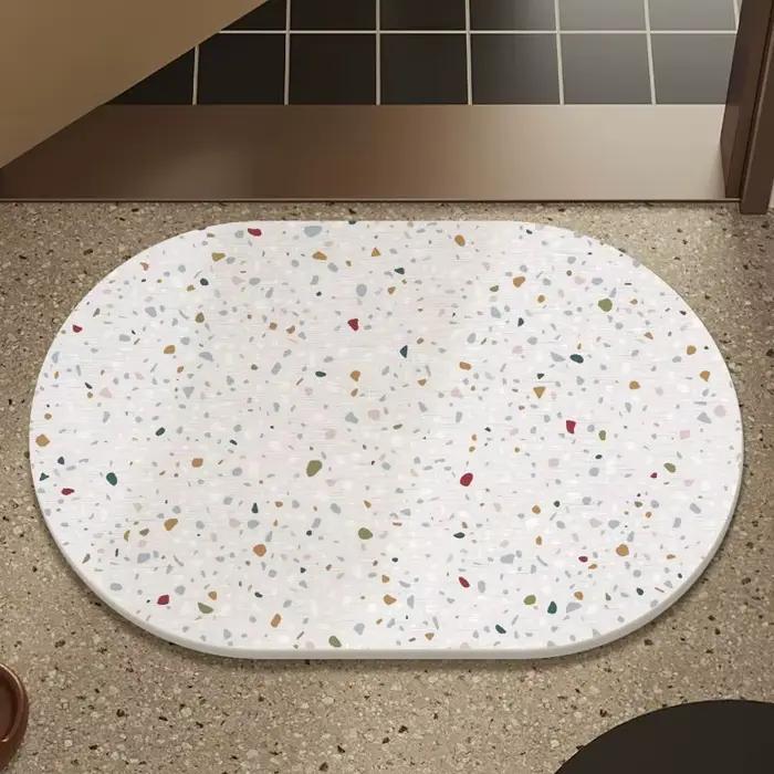 Tapis d'entrée VIKAMA en terrazzo moucheté moderne