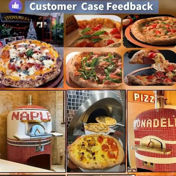 Four à pizza professionnel au gaz pour restaurant, dôme extérieur, au charbon de bois, à bois, en pierre, robuste, industriel, commercial, pour la cuisson