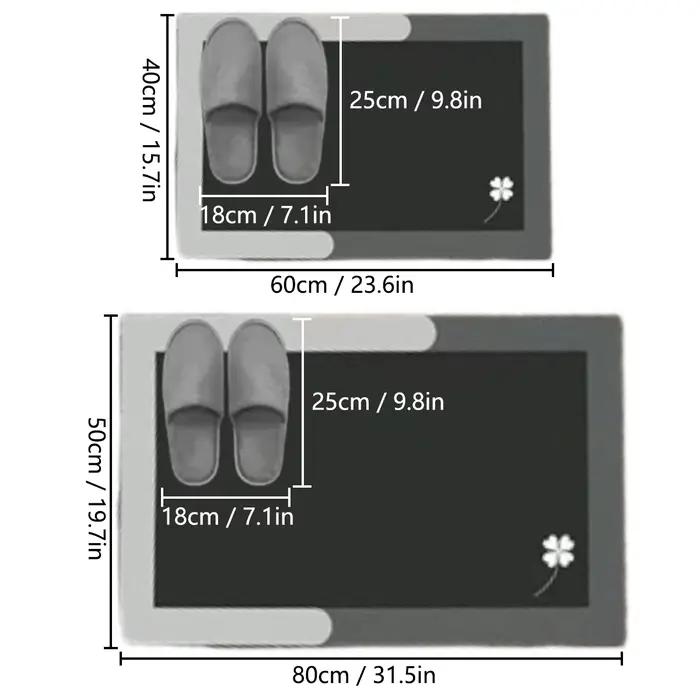 Tapis de sol de salle de bain absorbant épais en flanelle