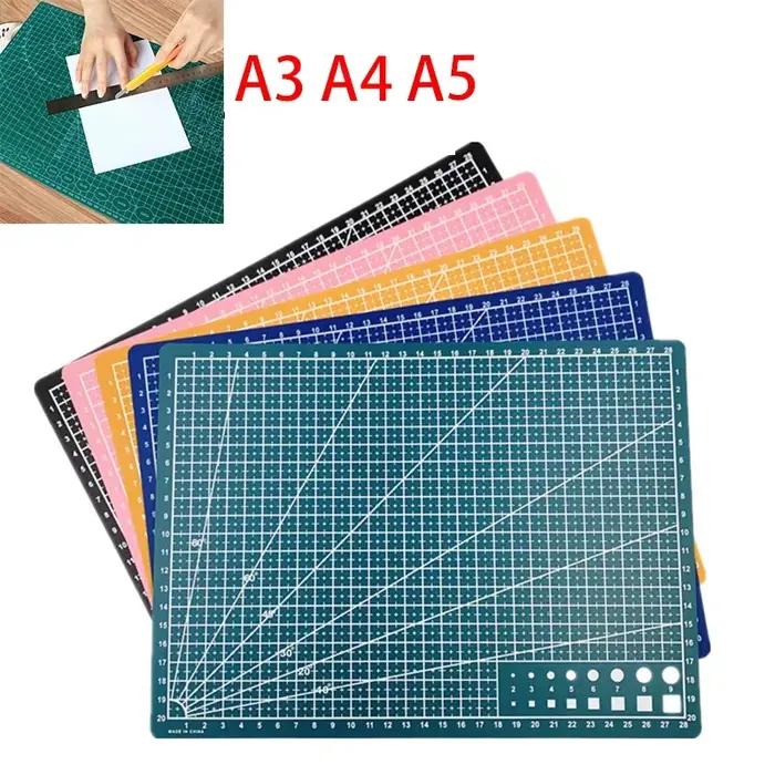 Tapis de découpe en PVC A3 A4 A5, établi, Patchwork, tampon de coupe, couture manuelle, couteau de bricolage, gravure, planche à découper en cuir, sous-couche latérale