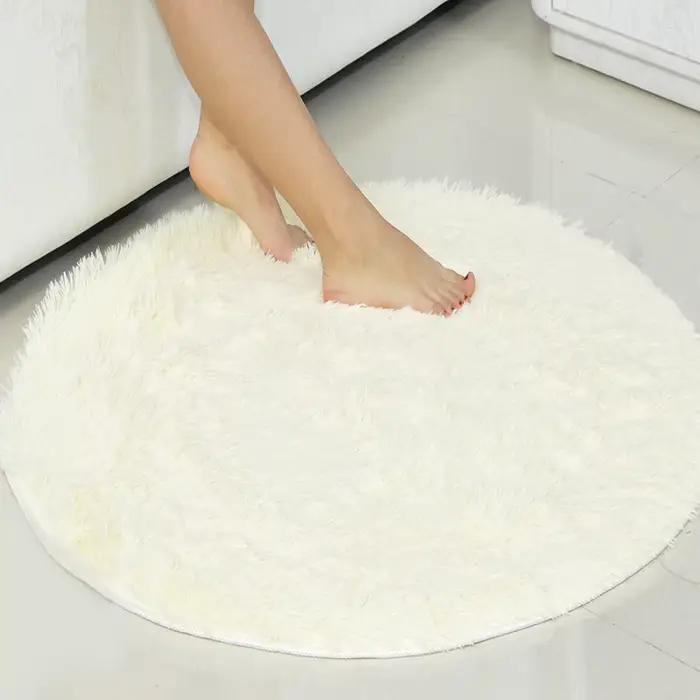 Tapis rond moelleux lea pour salon