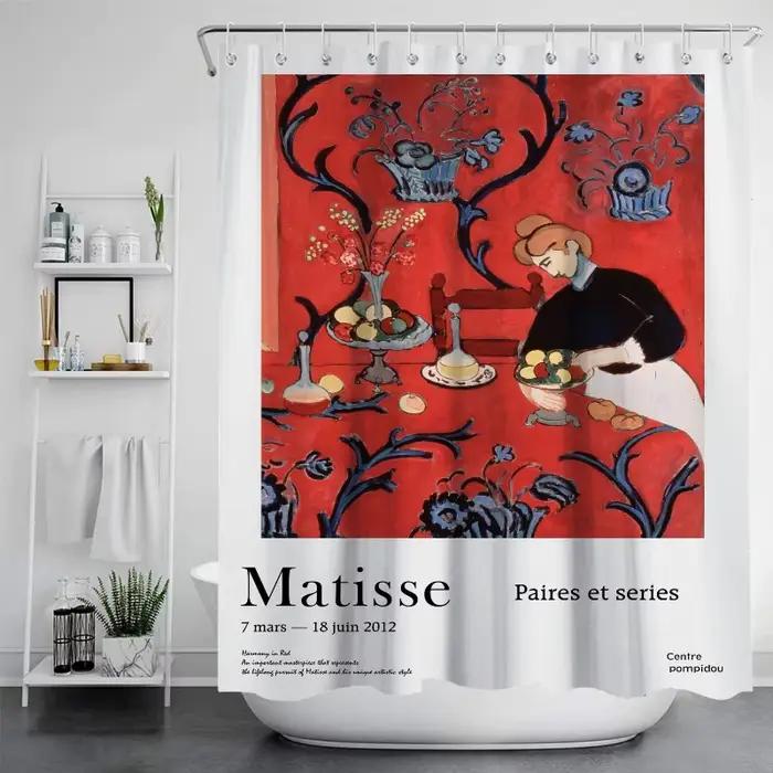 Rideau de douche imperméable et anti-moisissure