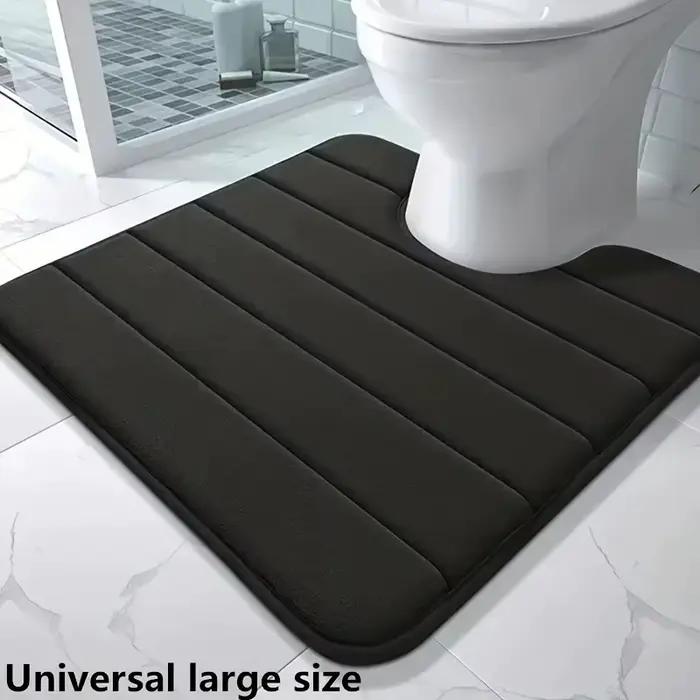 Tapis de toilette en forme de U en mousse à mémoire de forme