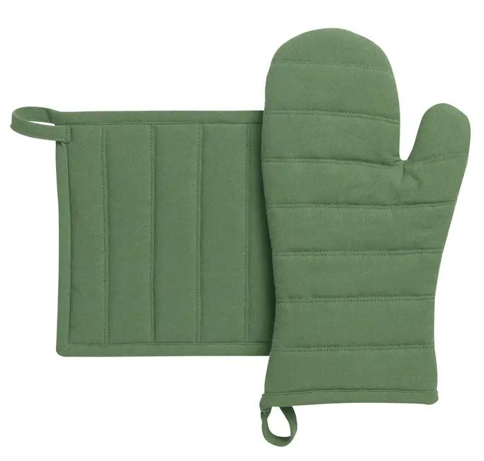 Lot gant de cuisine et manique recycl Jona Prairie 15 x 30