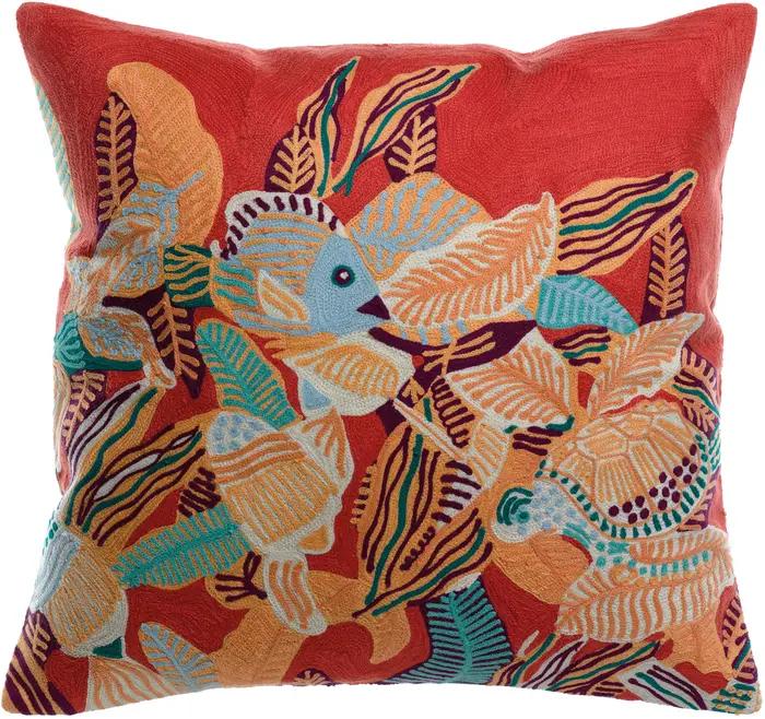 Coussin brod Dori Papaye 45 x 45