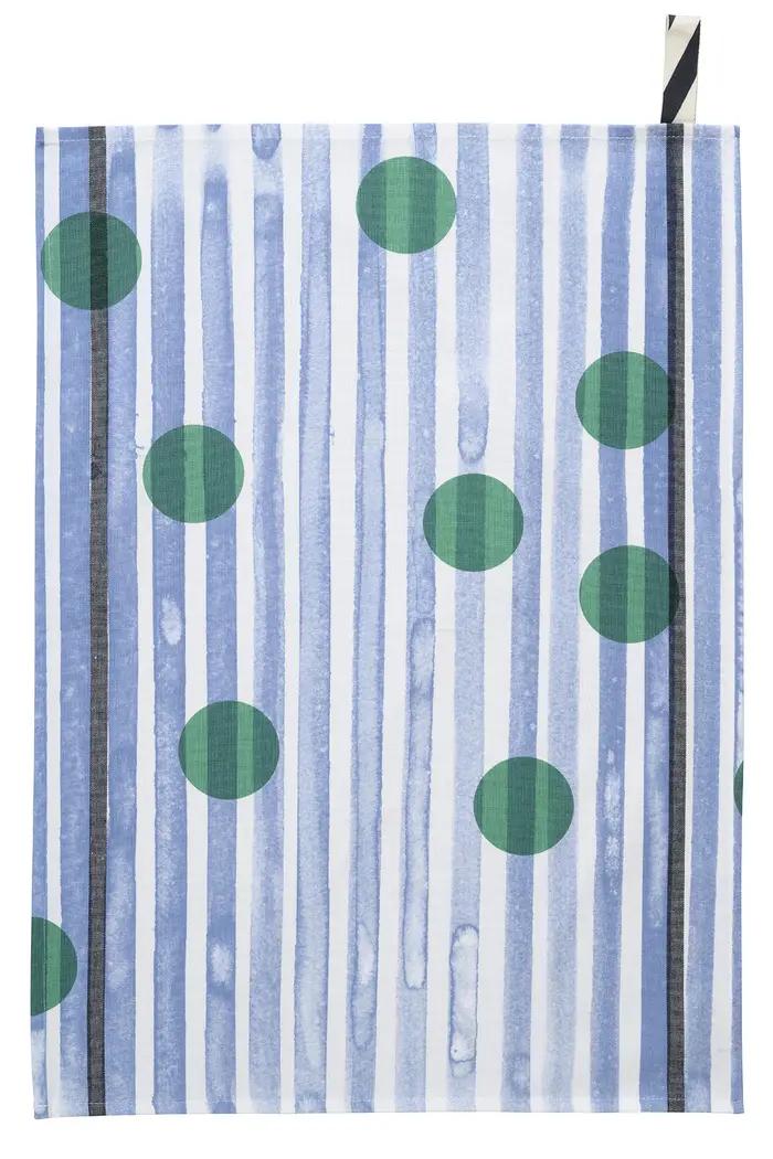 Torchon ray Citron Vert Blanc 50 x 70