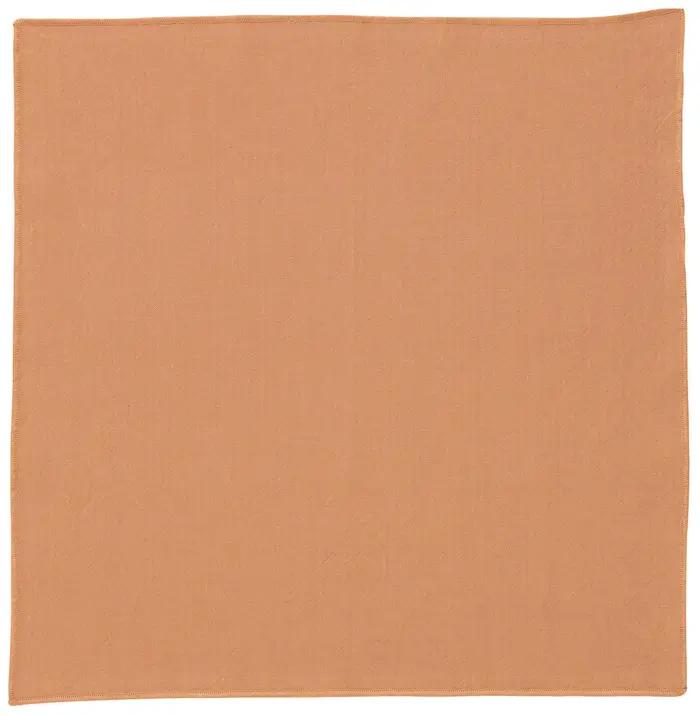 Serviette de table recycle Yuna Terracotta 50 x 50