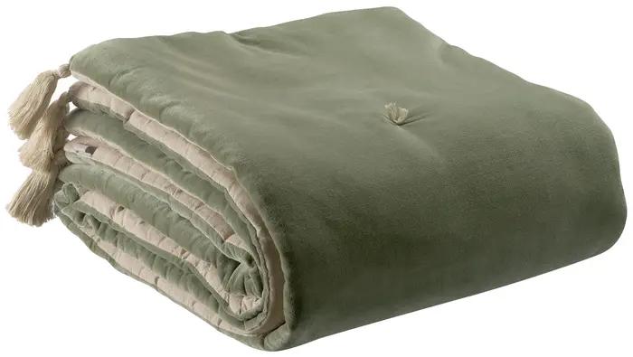 Edredon pompons Elise Verveine 80 x 180
