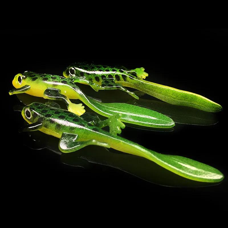 Simulation de pêche salamandre géante leurre souple appât artificiel lézard silicone appâts 7.5 cm/3