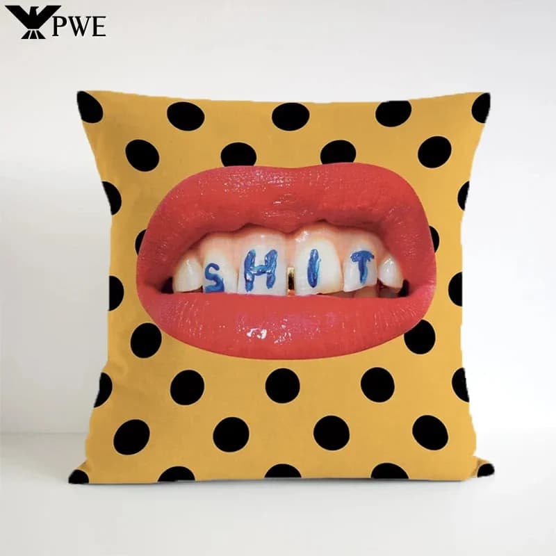 Housse de coussin de personnalité drôle, 45x45, carrée, courte, cadeau, coussin décoratif pour canap