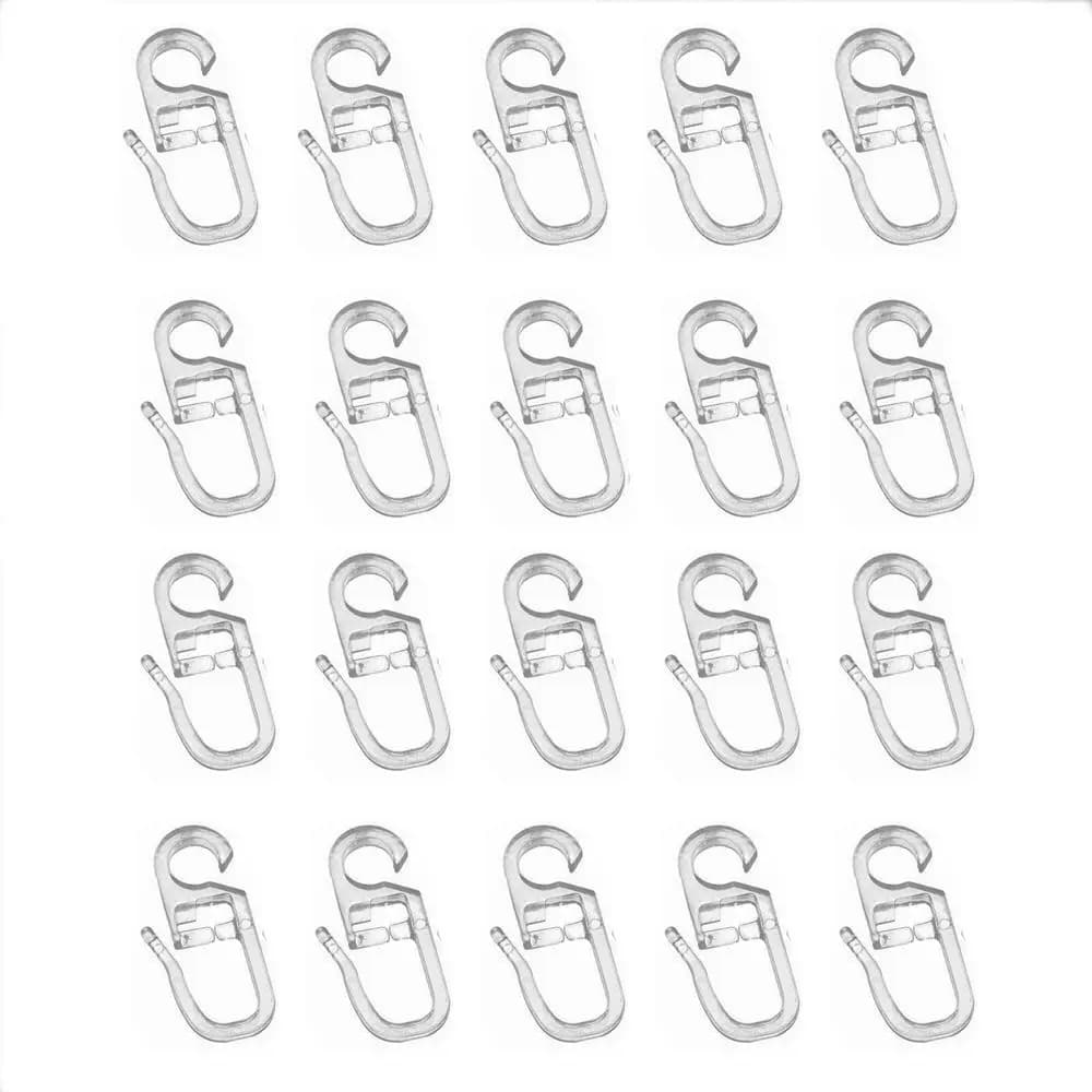 Accessoires de décoration intérieure en plastique, anneaux muraux durables, crochets de rideaux, cro