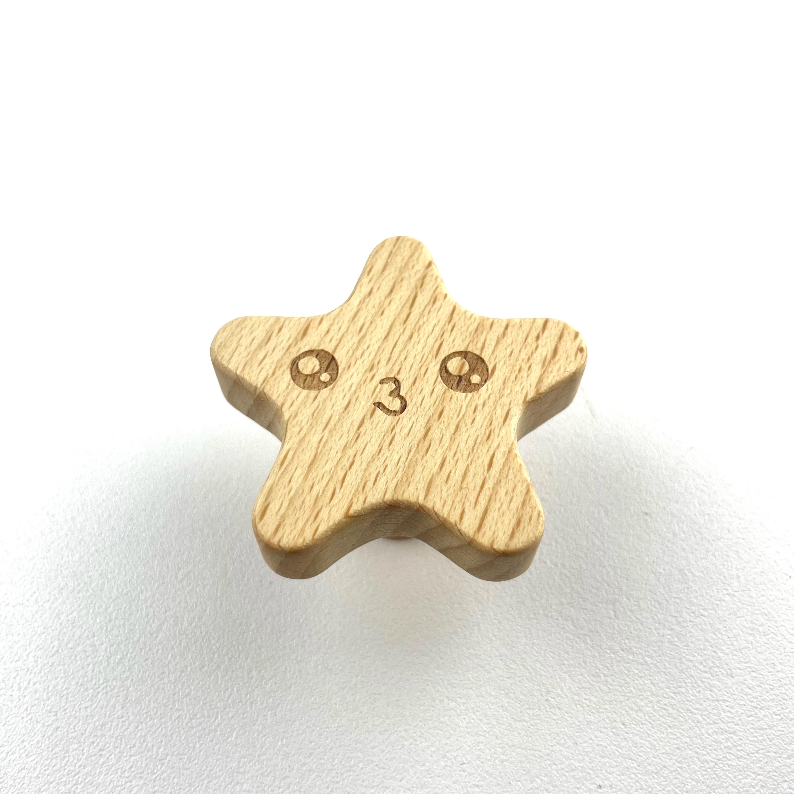 Poignées en bois mignonnes pour chambre d'enfant, poignées de meubles en bois pour armoires et tiroi