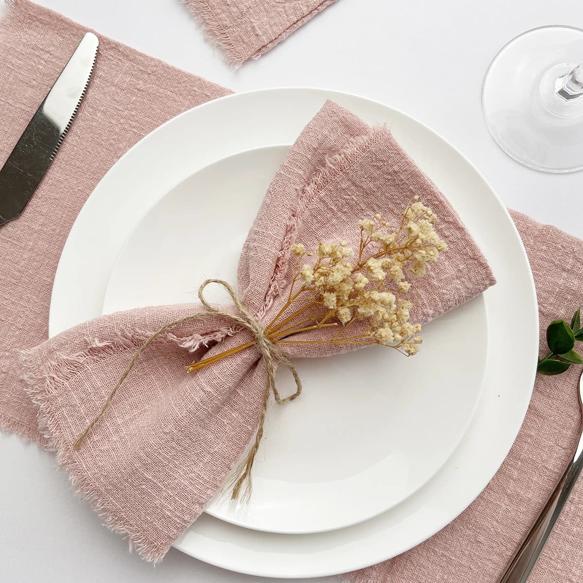 Serviette en coton gaze rose 32x32cm, 10 pièces, serviette de thé réutilisable, décor de Table de no
