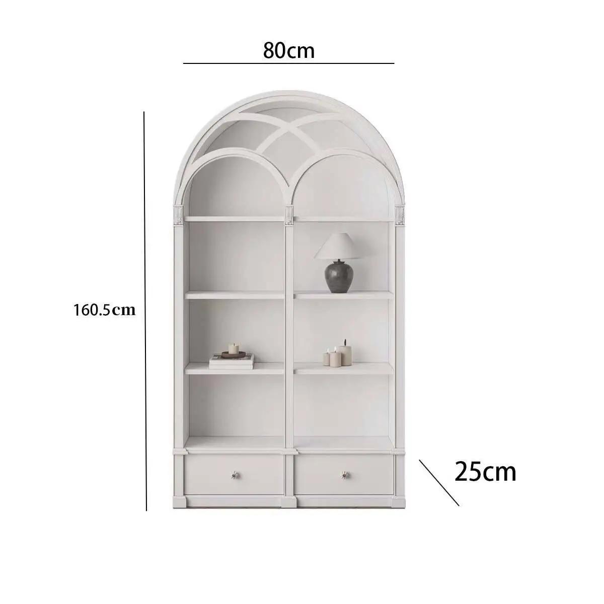 Meuble de rangement arqué de style français, bibliothèque de présentation, design Dopamine, organisa