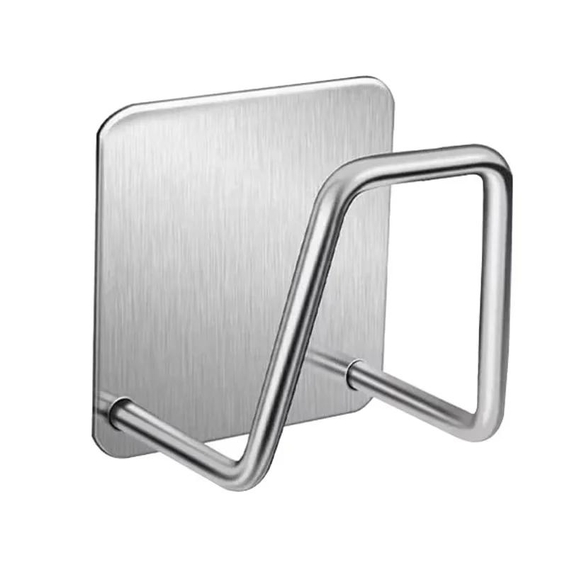 Porte-éponges de cuisine en acier inoxydable, étagère d'évier, supports adhésifs, support de séchage