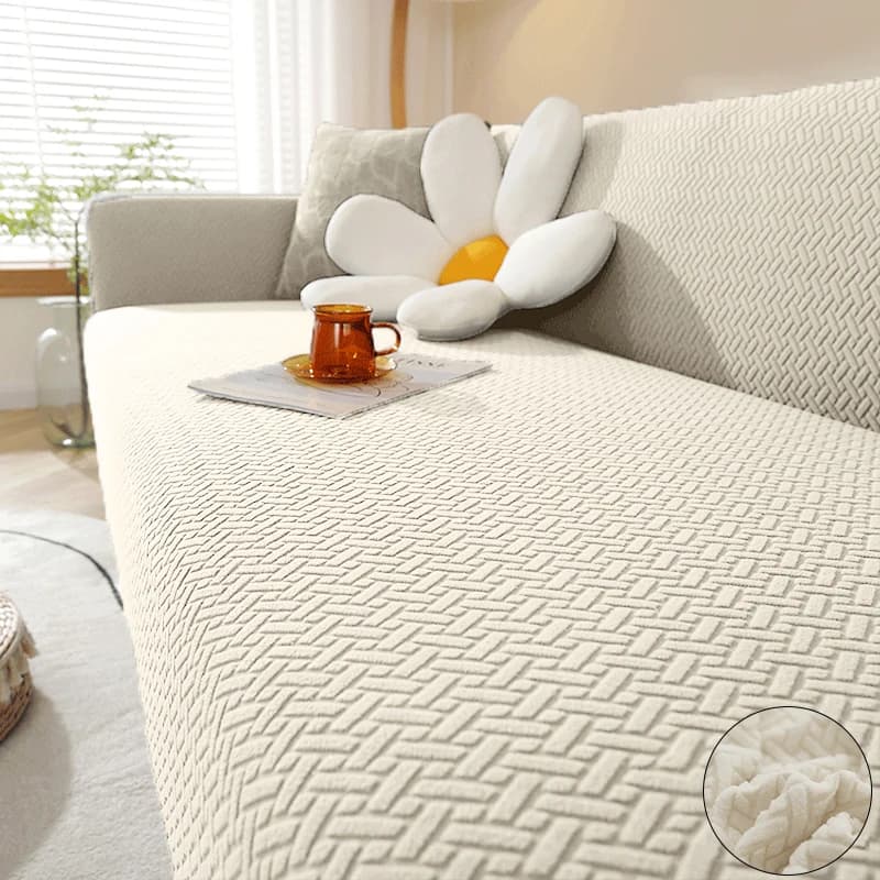 Housse de canapé élastique en Jacquard pour salon, protection de fauteuil en polaire extensible, can