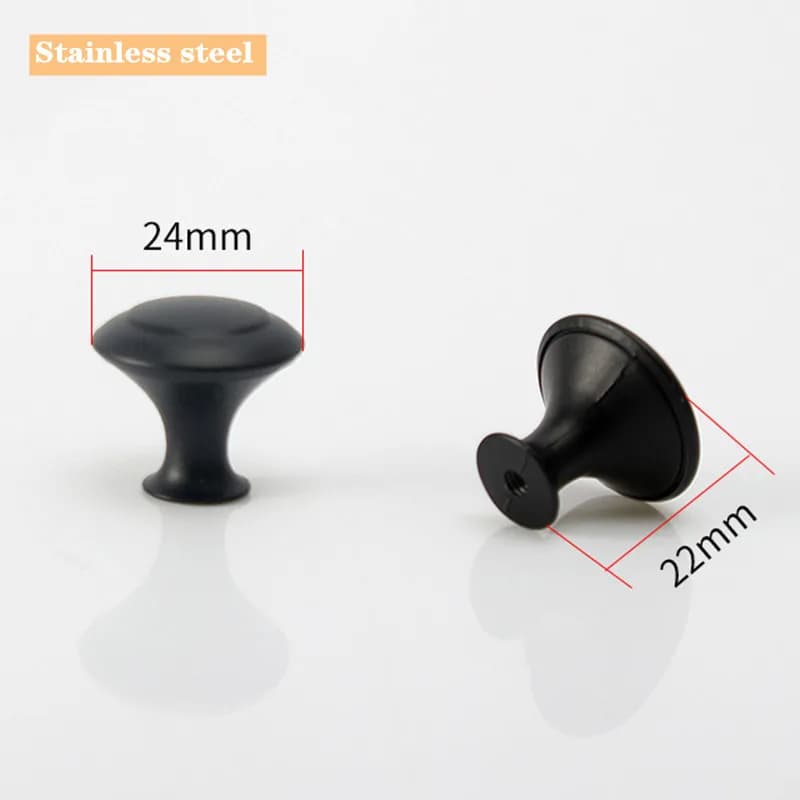 Poignées et boutons de meubles minimalistes, noir mat, pour cuisine, armoire longue, tiroirs