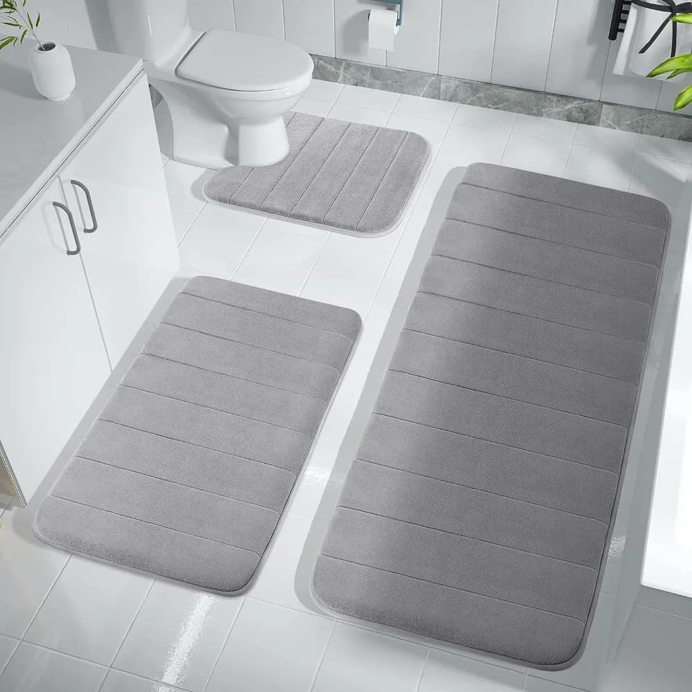 Tapis de bain Super absorbant en mousse à mémoire de forme, antidérapant, pour salle de bain, sol la