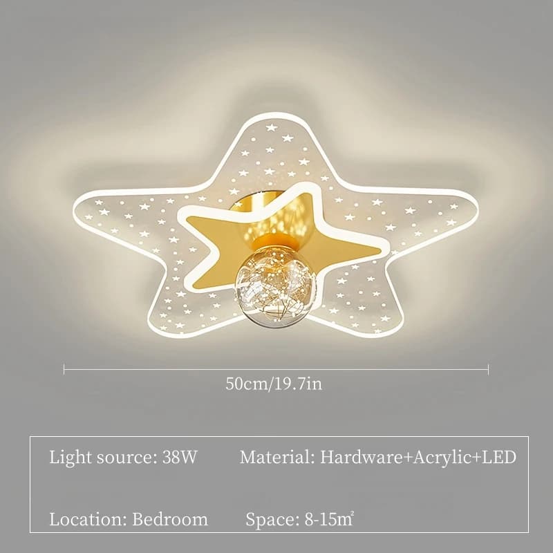 Plafonnier LED moderne pour chambre d'enfant, lampe de plafond étoile pour chambre d'enfant, éclaira